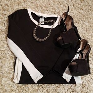 Black and White Bodycon Dress